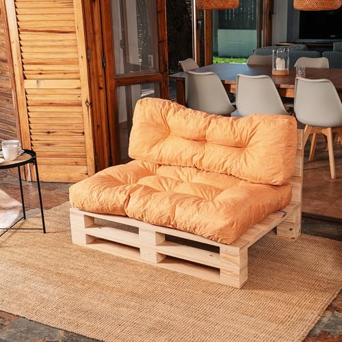Coussins palette 120x80 déperlants confort terrasse bananair