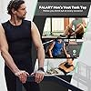 FALARY Men's Vest Top 3 Pack 100% Cotton Sleeveless T-Shirts Breathable Soft Comfort Fit Classic Undershirts Black 3XL #5
