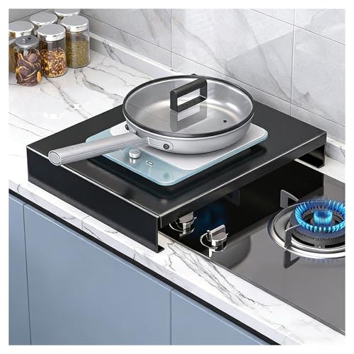 QSTGX Cubre Encimera Acero Inoxidable Protector Placa Cubierta Universal para Cocina Diseño Antideslizante A Prueba de óxido(30x40x5cm)