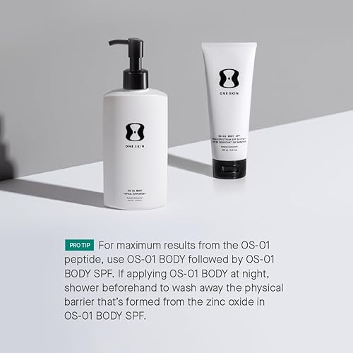Miniatura 6 de OneSkin Body SPF OS-01 - Protector solar mineral de amplio espectro SPF 30+, protege la piel del envejecimiento UV y resistente al agua, incluye