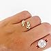 New 2026 Light Luxury Personality Temperament 24K Gold Opening Fashion Valentine's Day Wedding Ring Jewelry Gift