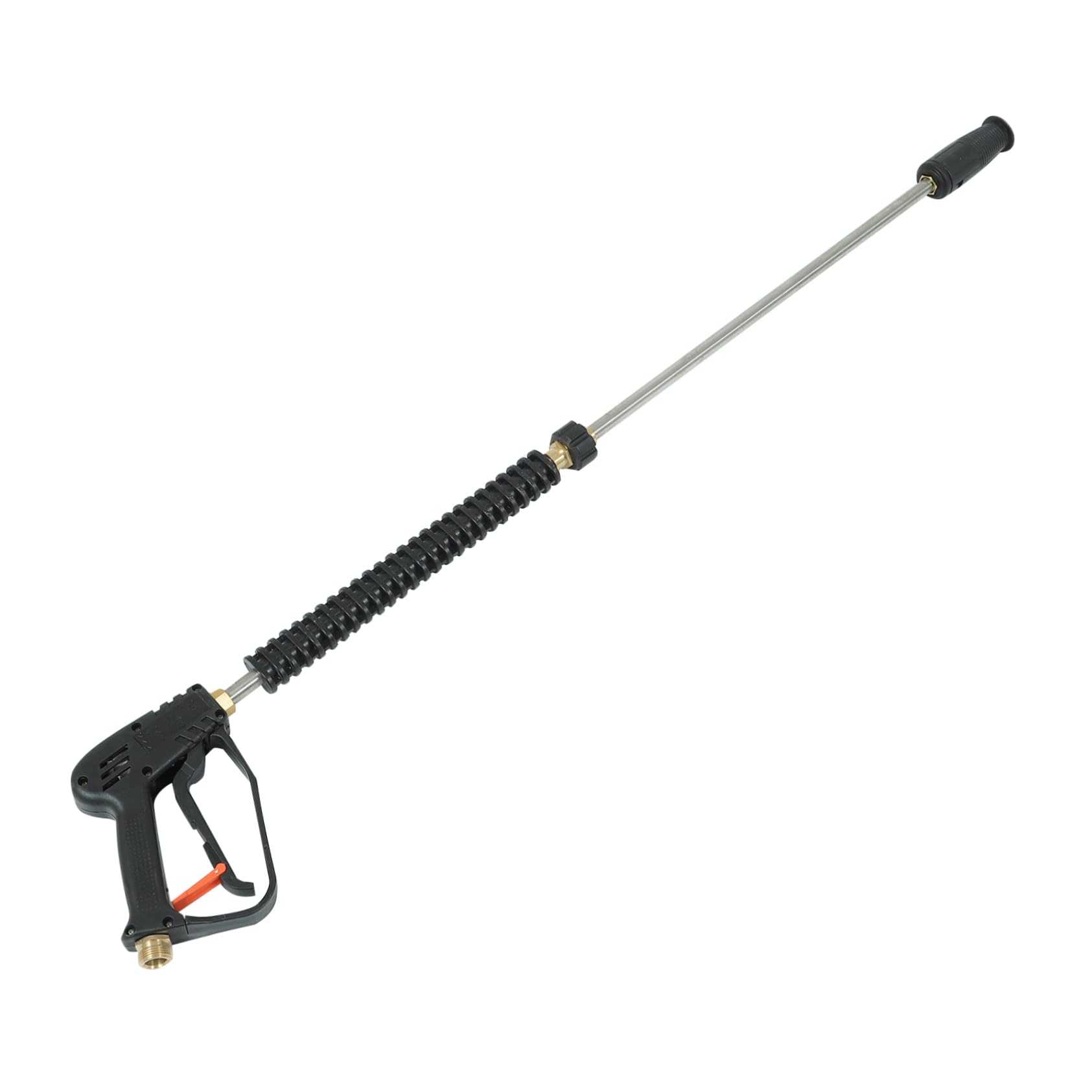 BESTonZON Buse de Nettoyeur Haute Pression Noire en Abs et Acier Inoxydable, Kit de Nettoyage Voiture Fonction Mousse et Jet Réglable pour Jardin et Maison