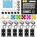6 Set DC Motor Kit, Rectangular Electric 1.5-3V 24000RPM Mini Motor with 86 Pcs Plastic Gears, 2 x AA Battery Holder, Bracket, Rocker Switch, Shaft Propeller, Wheels for DIY Science Projects