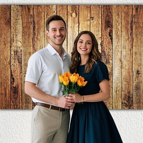 Fondo fotográfico de madera 10x8 FT para cumpleaños miniatura 3