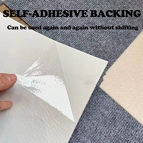 Polyester Squares Residential Soft Padded Carpet Tiles,12X12In Self Adhesive Peel And Stick Floor Tiles,Freely Splice Diy Installation Carpet Tiles(Size:6Pcs,Color:light Green) #TOP1