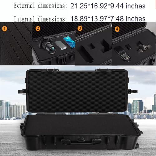 Maleta rígida 21" con ruedas para cámaras y equipo miniatura 4