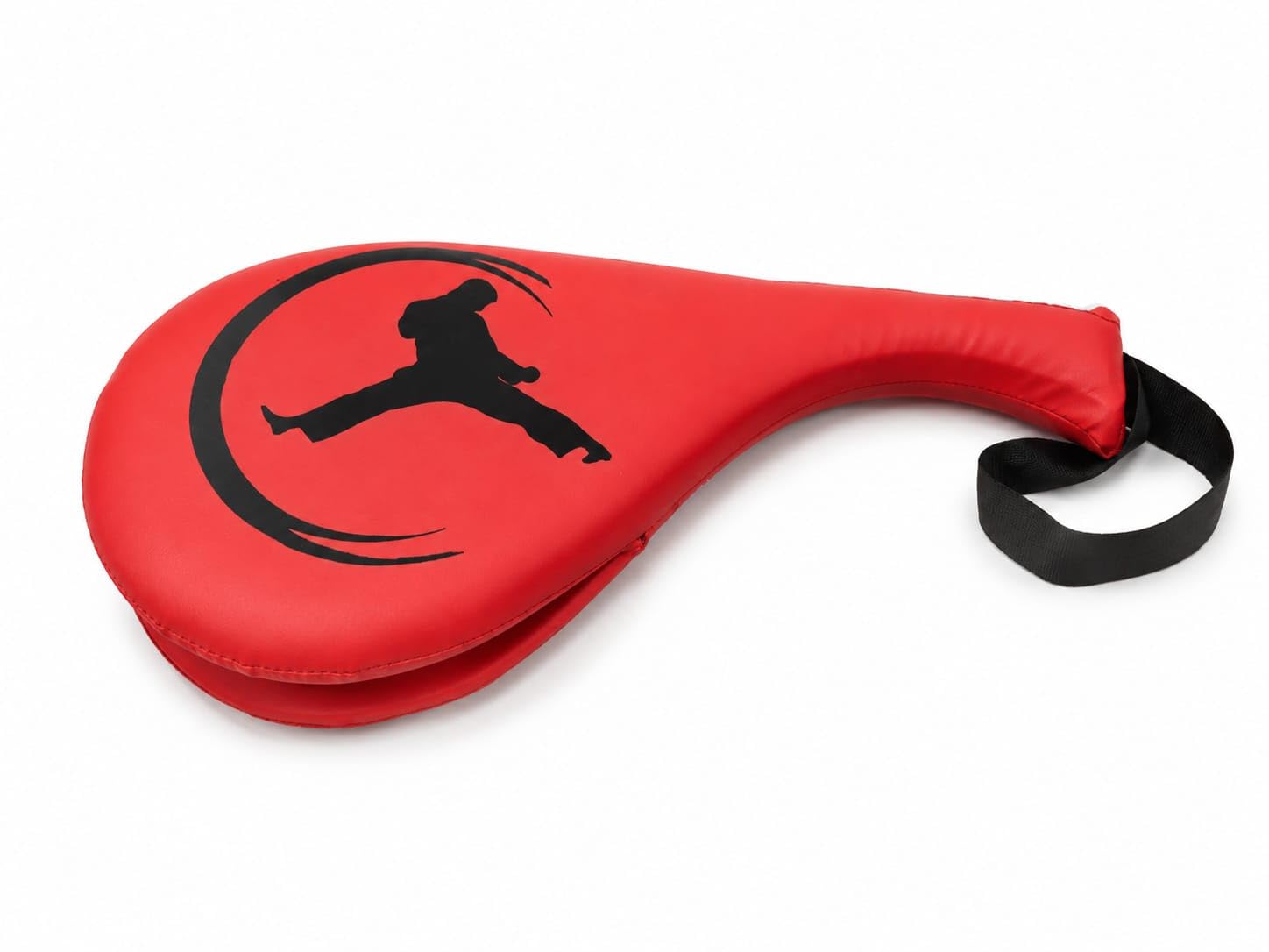 Taekwondo Hand Target Paddle, Red, The World Taekwondo Federation Logo, Training Equipment (Multicolour)-image-23