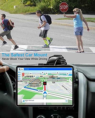 Woleyi Car Dashboard Tablet Mount, Car Dash Tablet & Phone Holder With Strong Sticky Gel Suction Cup For Ipad Pro 9.7, 11, 12.9 / Air/Mini, Iphone, Galaxy Tabs, More 4-13" Smart Phones And Tablets #TOP2