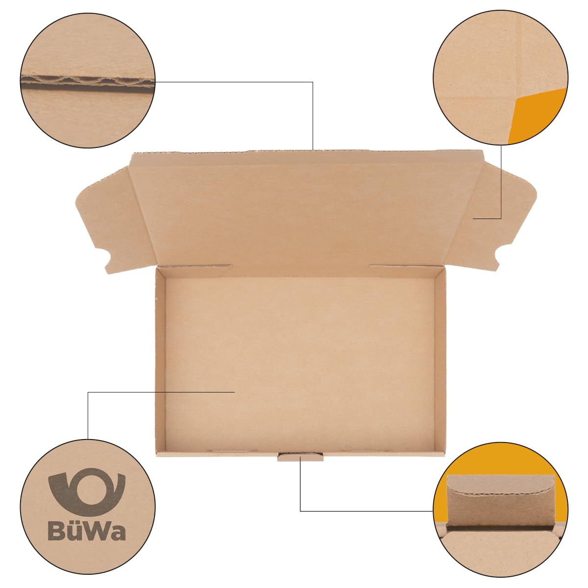 verpacking Cajas para Carta Máxima 320 x 225 x 50 mm Marrón [tamaño y cantidad a elegir] DIN A4 Maxi Carta MB-4 Caja de envío para correo de mercancías 50 unidades