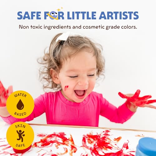 Image of Honeysticks Non Toxic Finger Paint (6 Bright Colors) - Washable from Skin