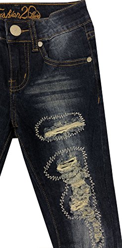 Fashion2Love Girls Kids Stretch Pockets Skinny Denim Jeans Or Shorts (MLG1)3
