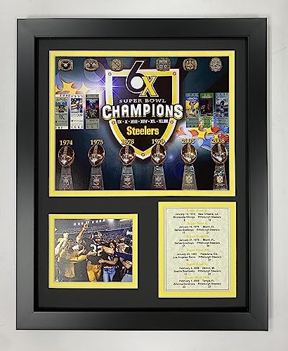 Pittsburgh Steelers | Franchise Championships | 12"x15" Framed Photo Collage