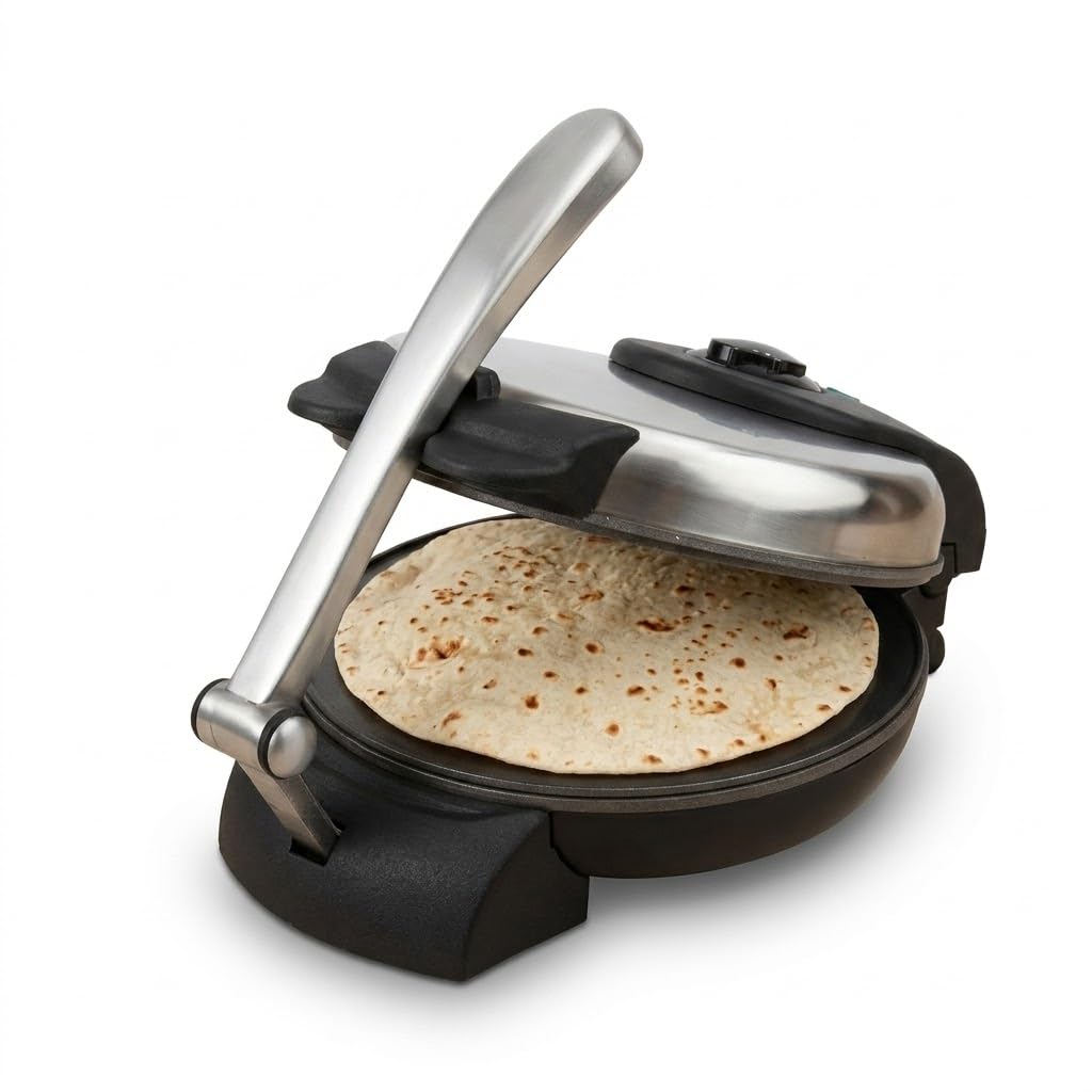 DRUMSTONE ( 2026 Brings 5 Years WARRANTY ) Roti Maker Electric Chapati Maker Fast Non-Stick Flatbread Maker for Home Kitchen Powerful Heating Easy Press Design-image-29