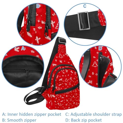 Bolsa de pecho para hombre y pequeña mochila bandolera pequeña con cremallera multicolor 2
