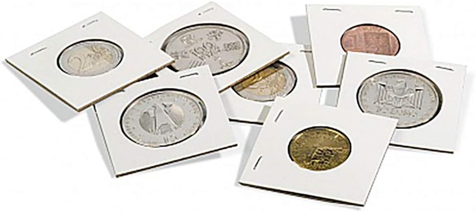 LeuchtturmCardboard frames to staple, for coins up to 30 mm Ø pack of 100