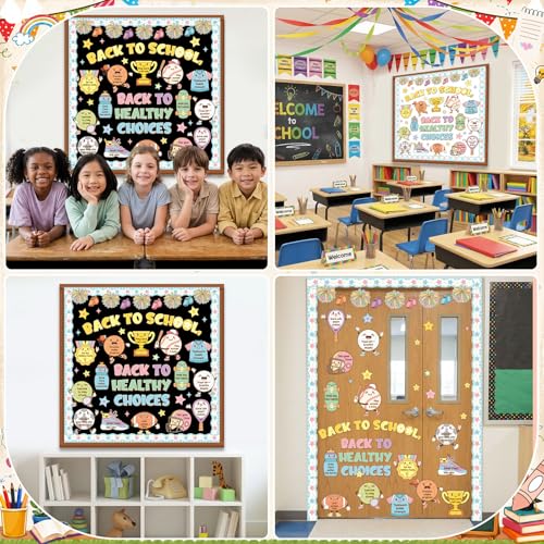 Funrous Sports Bulletin Board Back to Healthy Choices Cutout Back to School Classroom Decor with Positive Affirmations for First Day of School Classroom Wall Door Decor — view 5