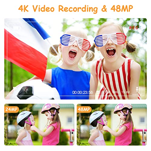 Kids Digital Camera, Fhd 1080P Compact Camera 48Mp Autofocus 16X Digital Zoom Portable Camera For Boys, Girls,Children,Teenagers,Beginners (With 32Gb Sd Card And 2 Battery) #TOP1