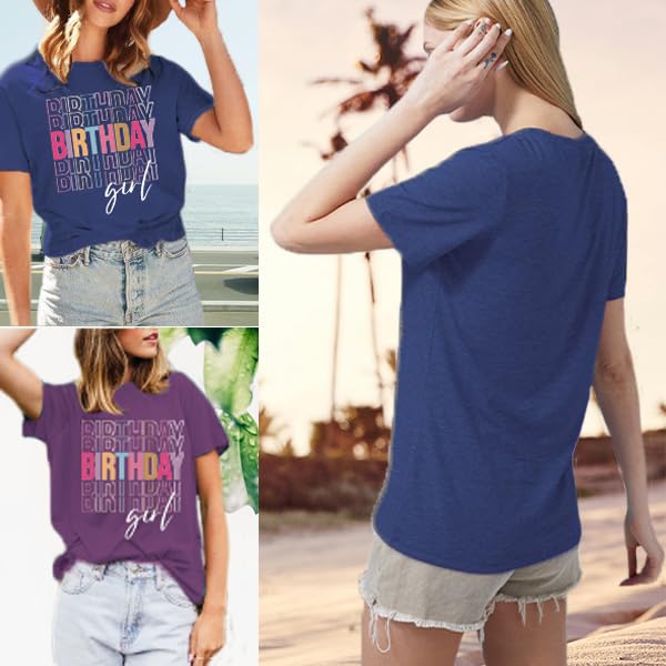 Image of Happy Birthday Shirts for Women Cute My Day My Way Birthday Girl T Shirt