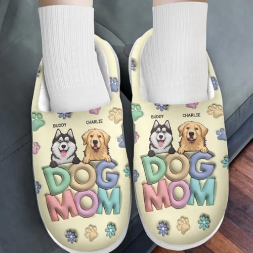 Christmas Is All About Pets - Dog & Cat Personalized Custom Fluffy Slippers, Custom Photo Christmas Slippers For Women Men, Christmas Slippers Gifts For Family, Dog Mom, Cat Mom Gifts2