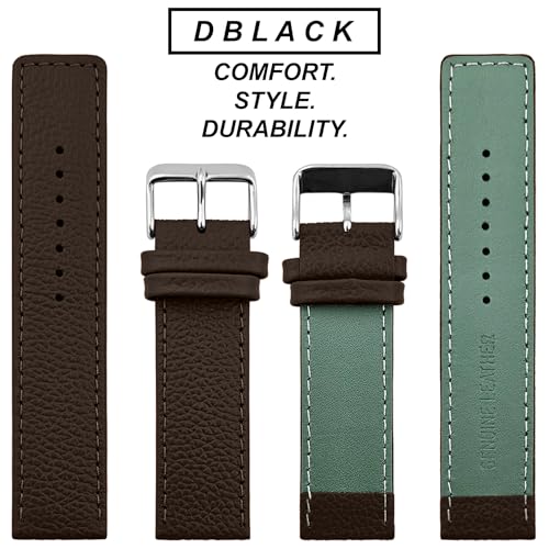 Image of DBLACK ''ZOLO'' Premium Leather Watch Strap, Pebble Pattern Design Watch Belt / / For 20mm, 22mm, or 24mm Boxy Finish Watch Band (Choose Your Size & Color)