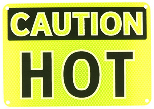 Panneau d'avertissement Hot Brady 102475 jaune et noir 17,8x25,4 cm
