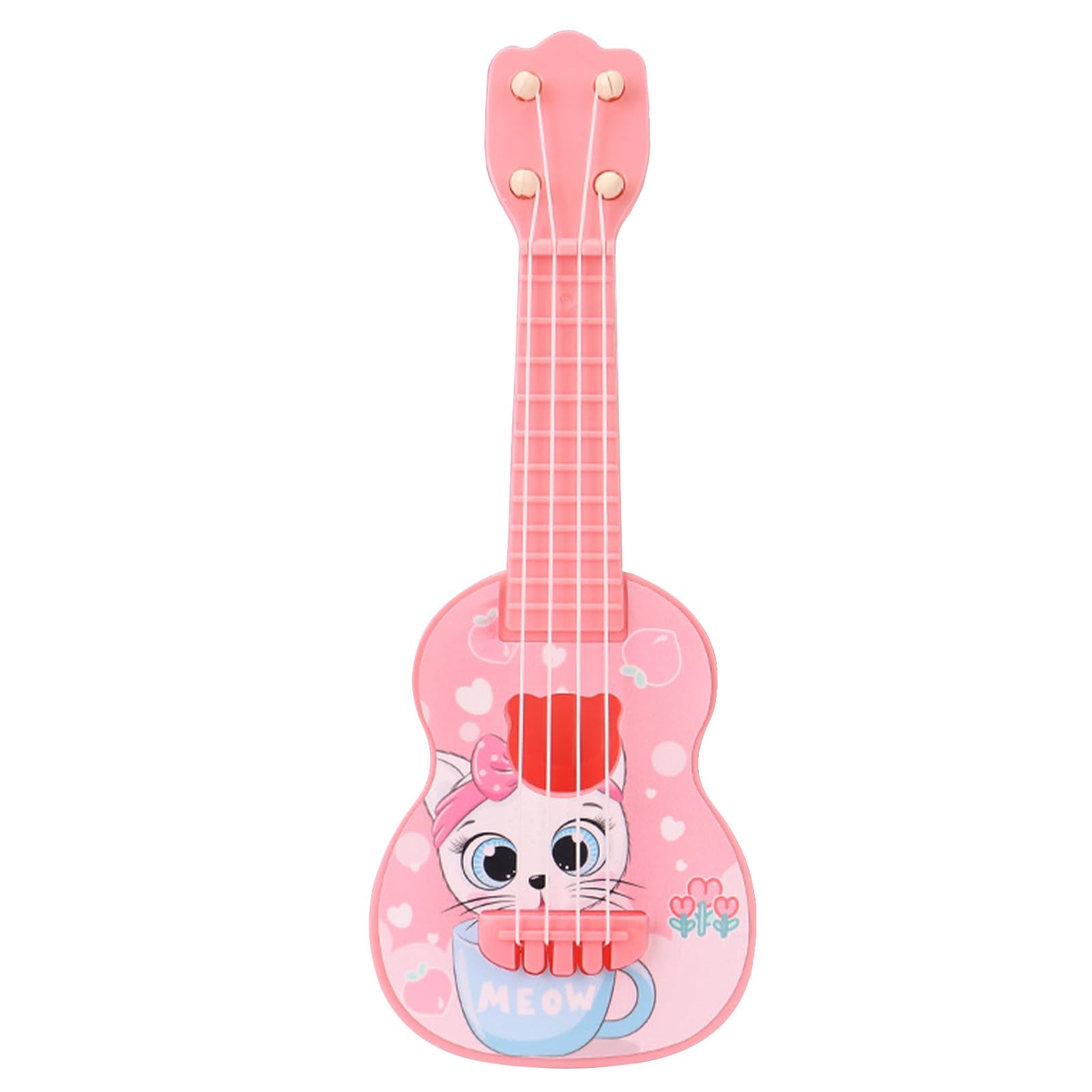 Niños Ukelele Guitarra Juguete 10 Pulgadas Principiante Ukelele Niño Instrumentos Musicales Juguete Mini Guitarra Juguetes Educativos Juguete Musical Aprendizaje Niños (Gatitos)