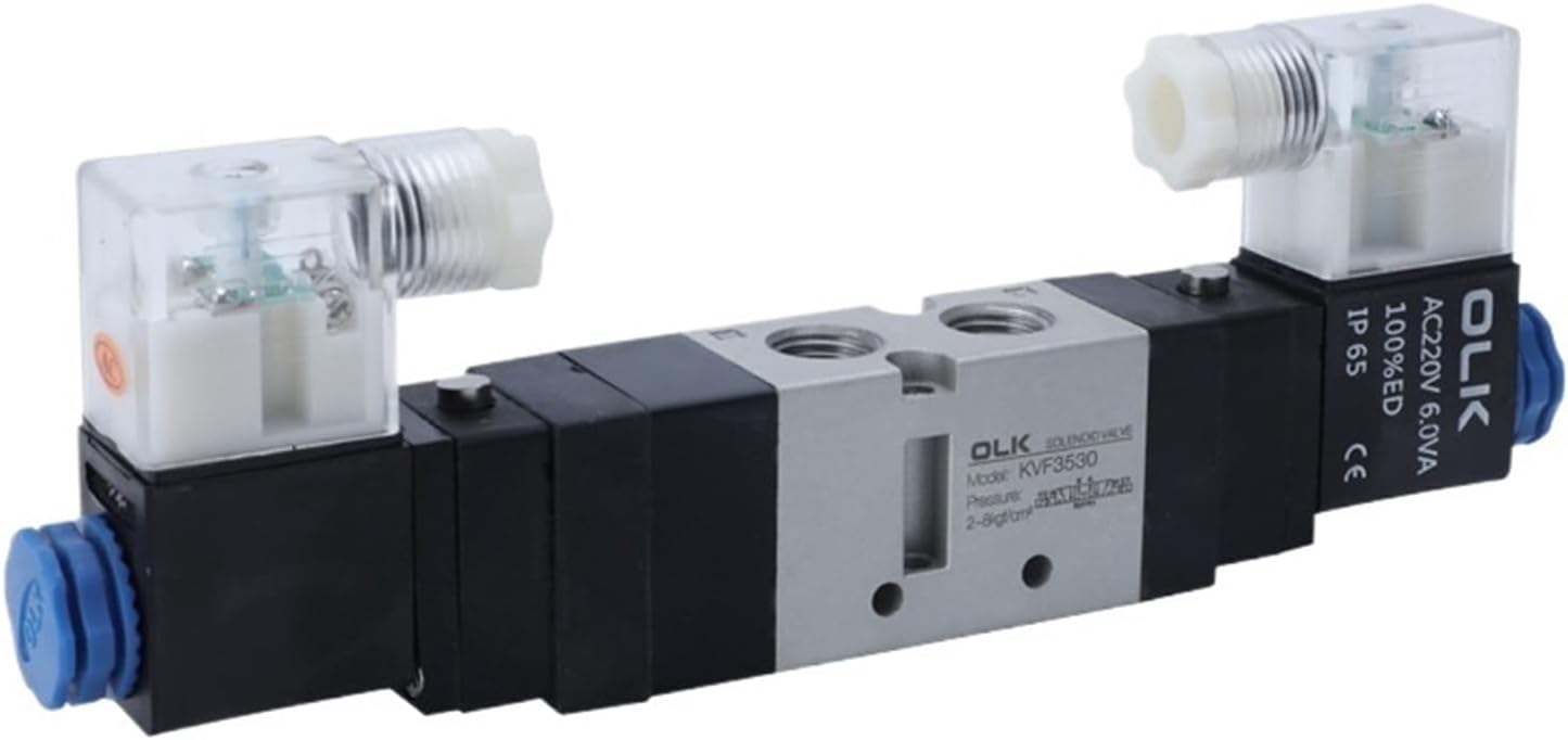 1pcs KVF3530 Solenoid Valve 5 Way 2 Position directional valve(Lampholder type,AC110V)