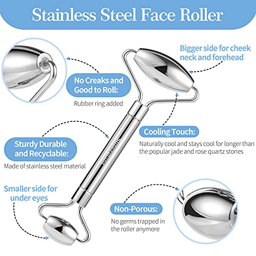image for Supergiant Stainless Steel Face Roller Gua Sha Facial Tools Facial Rol