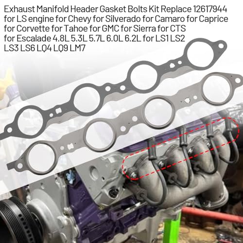 Image of 12617944 Exhaust Manifold Header Gasket Bolt for LS for Chevy for Silverado for Camaro for Caprice for Corvette for Tahoe for Sierra for CTS for Escalade 4.8L 5.3L 5.7L 6.0L 6.2L for LS1 LS2 LS3 LS6