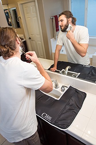 Clean Cover Hair Cut Kit: (FREE BEARD BRUSH AND BEARD SHAPER) Cut Hair, Shave,Trim and Dye Hair Over The Bathroom Sink