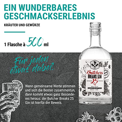Breaks BUTCHERS Gin 25 I Premium Gin mit 25 verschiedenen Botanicals I Geschmack: Kräftig mit einzigartigen Aromen I… – Bild 5