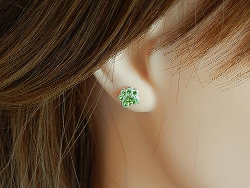 Image of 925 Sterling Silver Paw Print Stud Earrings (Choose Your Style) (Nickel Free)
