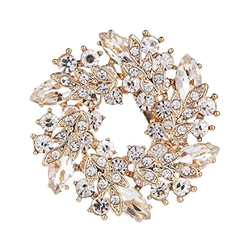 Daisy Jewelry Vintage Rhinestone Bridal Wedding Bouquet Flower Wreath Brooch Pins for Sale