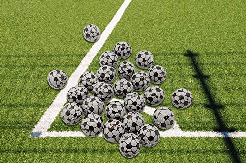 Chocolate Soccer Balls - 1 LB Resealable Stand Up Bulk Candy Bag (approx. 80 pieces) - Individually Wrapped Mini Chocolate Balls - American Soccer Themed Novelty Candy