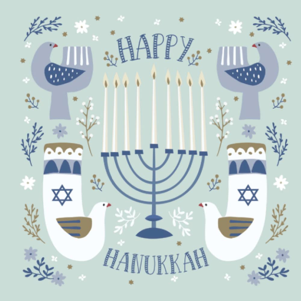 Happy Hanukkah: Hanukkah Coloring Book for Kids and Adults – Menorah, Dreidel, Star of David, Sufganiyot, Gelt, and Other Hanukkah Symbols to Color