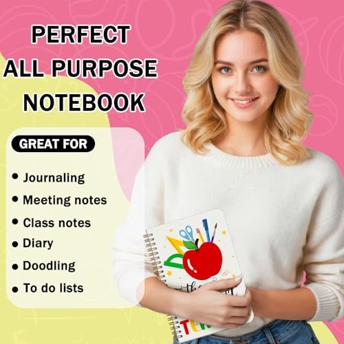 Image of Resurhang 6 Pack Bow Spiral Notebooks 5.8 x 8.3 Inches