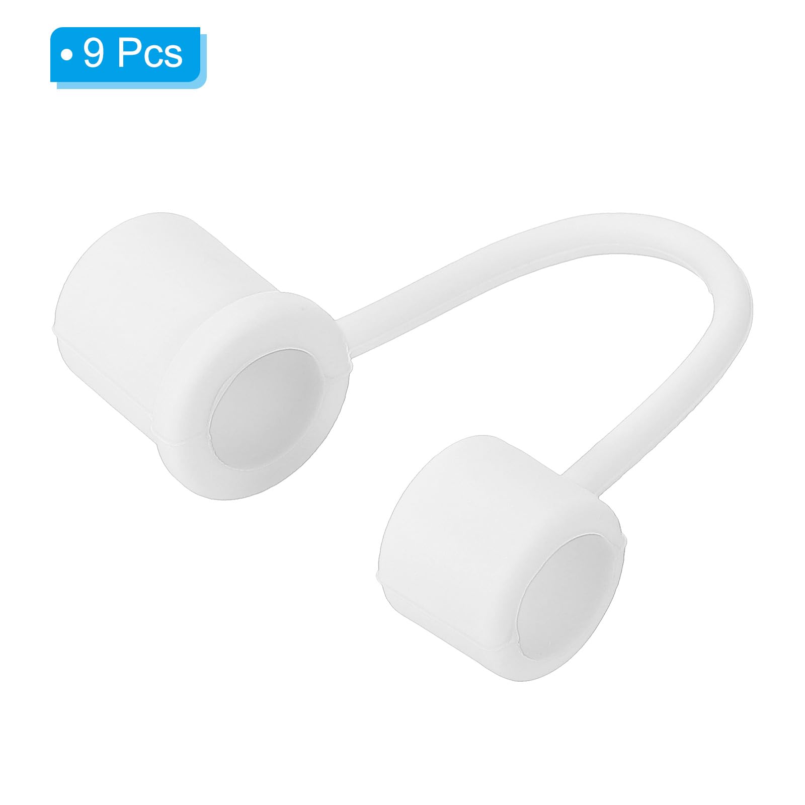 PATIKIL 0.4 In/10mm Silicone Straw Cover Cap, 9Pcs Dust-Proof Straw Tips Reusable Drinking Straw Caps, White - Image 3