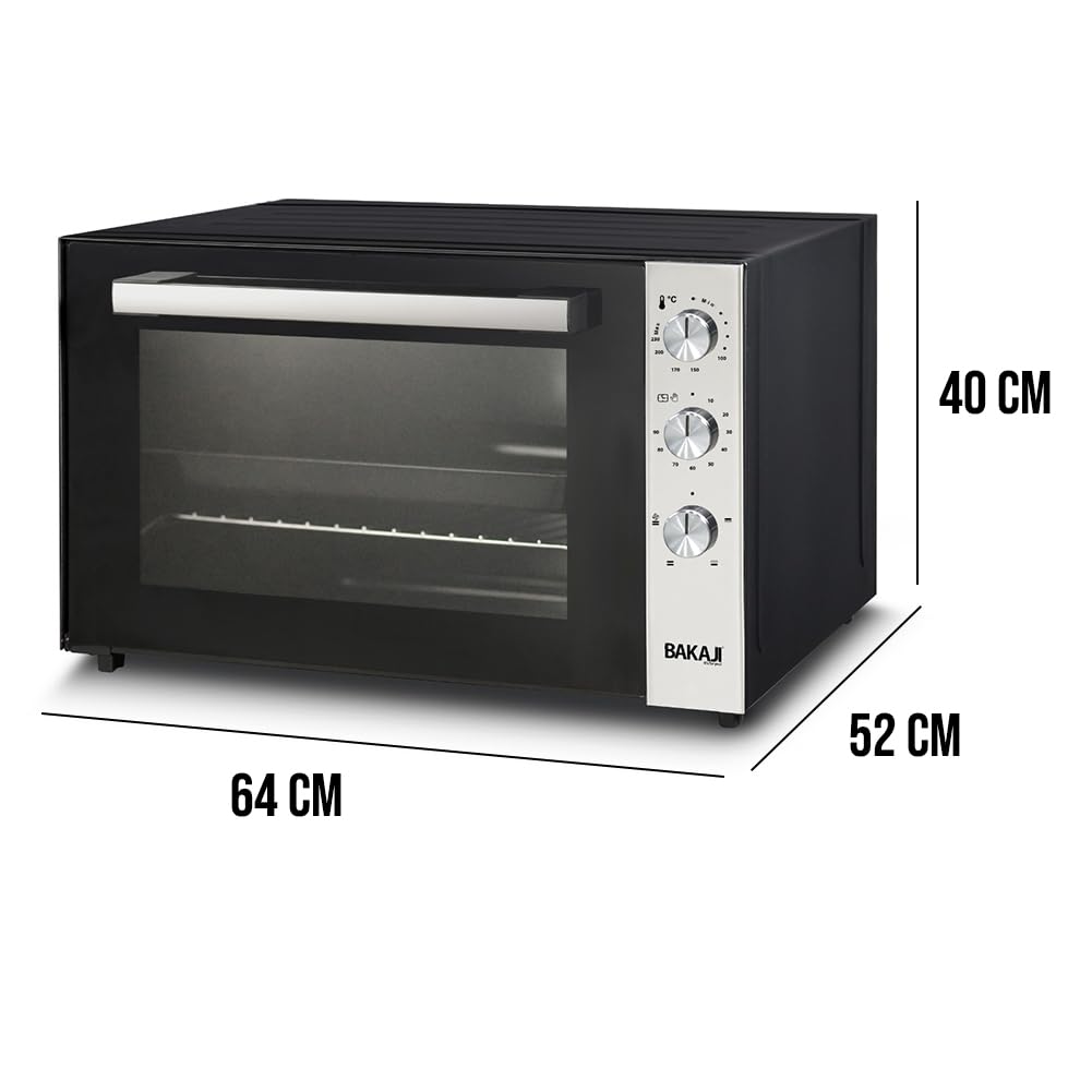 Forno Elettrico Ventilato 70 Litri 2500W Temperatura Regolabile 250° Acciaio Timer