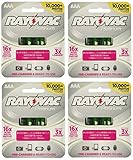 Rayovac 16 x Platinum pre-charged (new hybrid replacement) 800 mAh Rechargable AAA NiMH Batteries w/free battery holders (16 batteries)