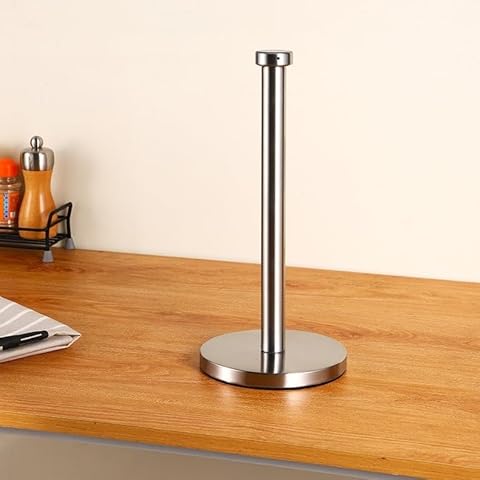 Freestanding Silver Paper Towel Holder Cover