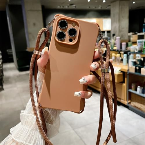 Coque TPU iPhone 12 11 Pro Max antichoc marron au design épuré