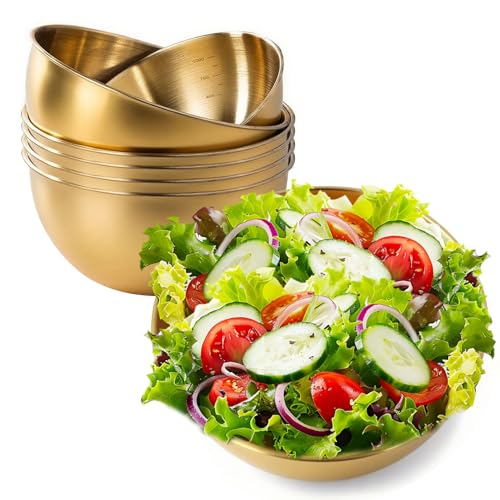 IVEOPPE Rührschüssel 6er-Set Edelstahl Schüssel,Salatschüssel,Ø...