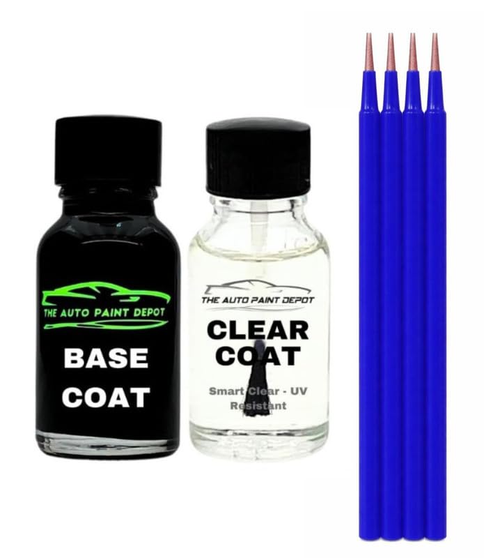 APD - Basecoat & Clearcoat Touch Up Paint in Bottle w/Brush in Lid 0.5 OZ KIT - Includes Micro Dabbers - Compatible With CHEVROLET Camaro Sport Gold (63) - MADE IN THE USA