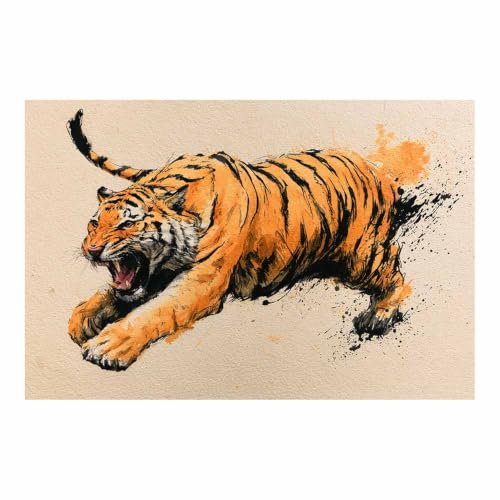 Toile de tigres sauvages PUQAAEO 40x60cm pour salon