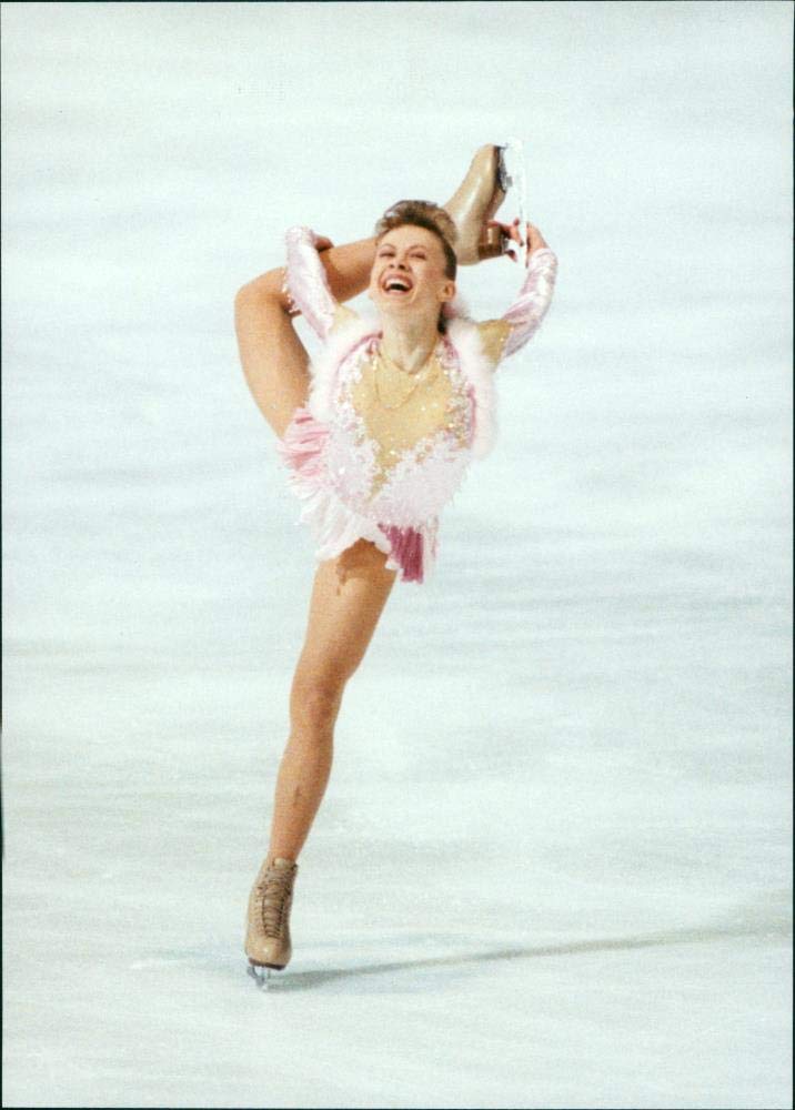 Vintage photo of Oksana Bajul figure skater