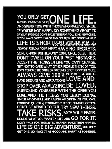 AMERICAN LUXURY GIFTS You Get Only One Life Rules for