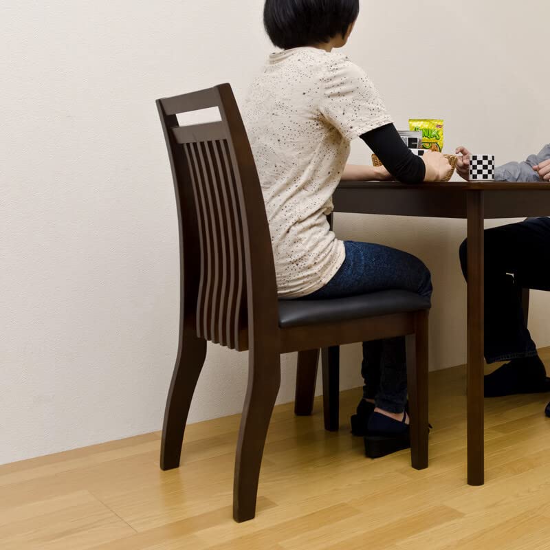 ファミーユ　ダイニングチェア （2脚入り） ダークブラウン Amazon｜ファミーユダイニングチェアー2脚入 ダークブラウン PVC 合皮