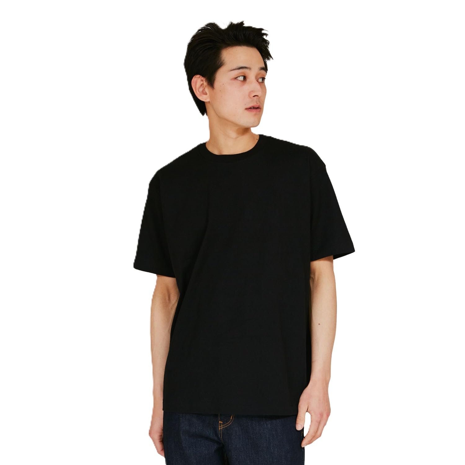 [ヘインズ] アンダーシャツ 半袖 綿100% 1P TシャツKURO クルーネ…