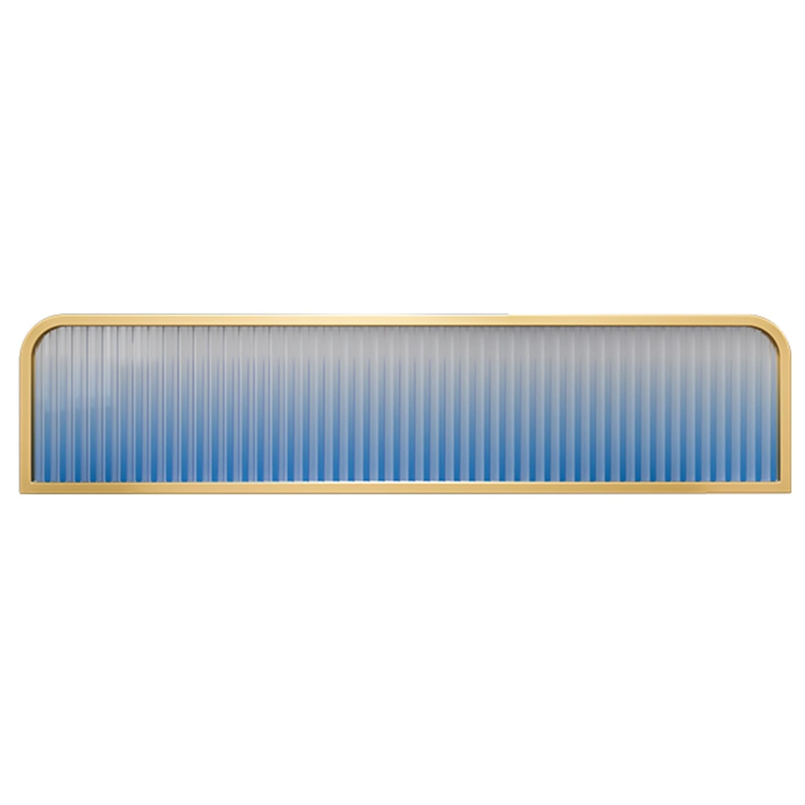 GDMDPTE Stainless Steel Glass Divider Panel for Dining & Office Semi Privacy Striped Partition Screen Low Fence for Restaurants Bars & Hotels (Blue 7.87"x59.06")
