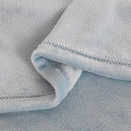 Mixibaby Kuscheldecke Flauschige extra weich & warm Wohndecke Flanell Fleecedecke, Falten beständig/Anti-verfärben als Sofadecke oder Bettüberwurf, Größe:150 cm x 200 cm, Farbe:Hellgrau